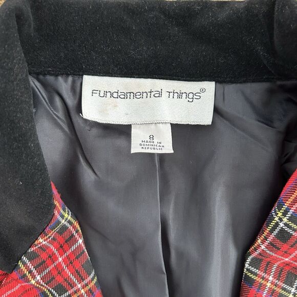 Vintage 90s Preppy Tartan Plaid Blazer Womens Size 8 Button Single Breast - Picture 2 of 10